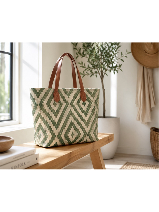 Patricia Nash Handbags - Patricia Nash Hand Loomed
Cotton Weave Chennai Tote
Green Beach Bohemian Large
